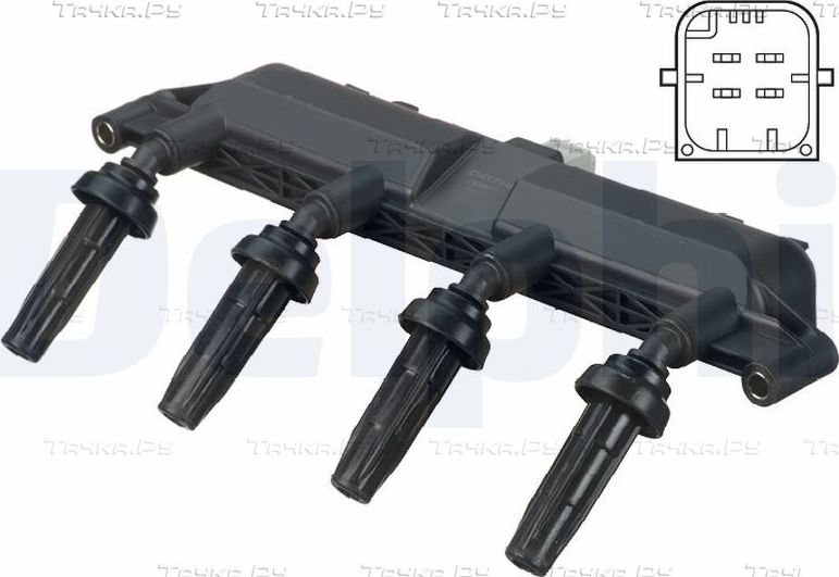 Катушка зажигания Delphi для Citroen C2 2003-2012. Артикул CE20011-12B1