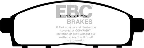 Тормозные колодки EBC Brakes. Артикул DP61963
