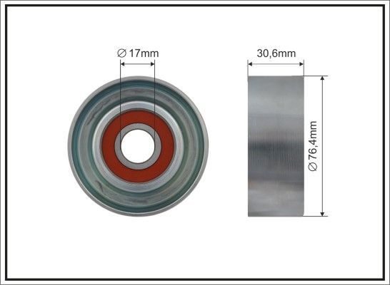 Натяжной ролик (натяжитель) приводного поликлинового ремня Caffaro. Артикул 500671