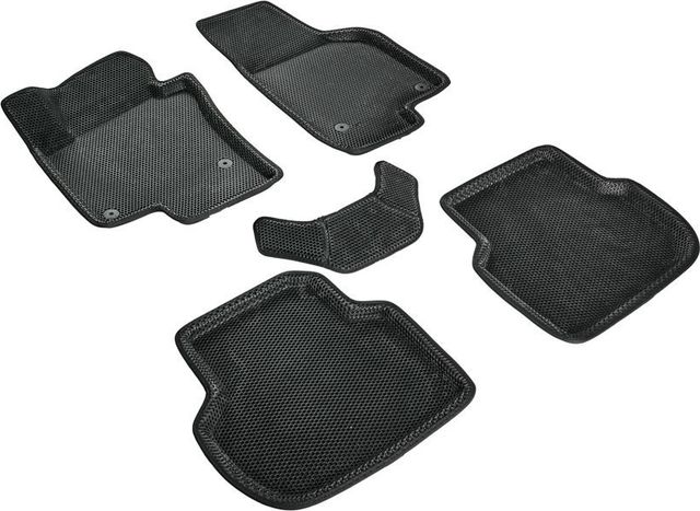 Коврики Seintex 3D EVA Соты для салона Volkswagen Jetta VI 2010-2018 ЧЕРНЫЕ. Артикул 98234