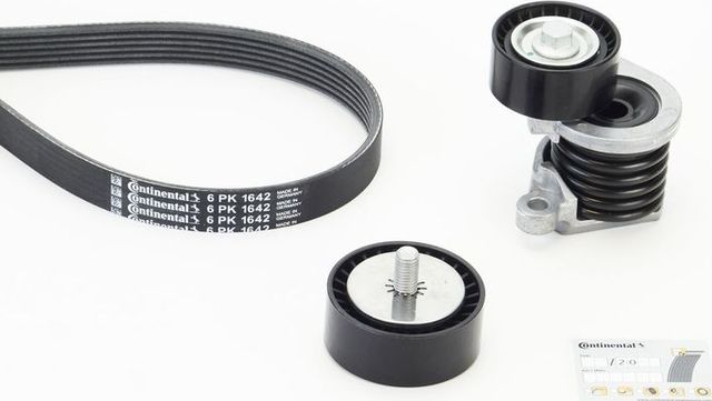 Приводной ремень поликлиновой с роликами (комплект) ContiTech. Артикул 6PK1642K3