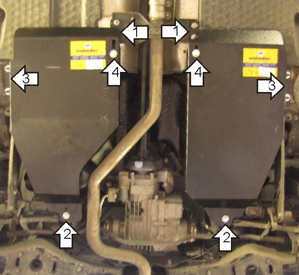 Защита Мотодор для топливного бака Volkswagen Tiguan (Trend & Fun; Track & Field) 2008-2016. Артикул 12706