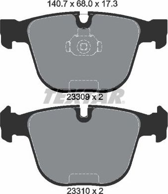 Тормозные колодки Textar. Артикул 2330902