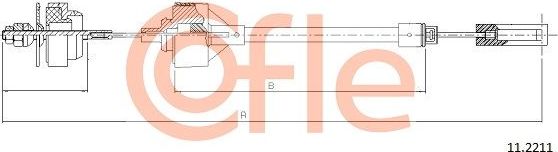 Трос сцепления Cofle для Citroen C15 1984-1996. Артикул 11.2211