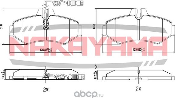 Колодки тормозные задние (Nakayama). Артикул P0863NY