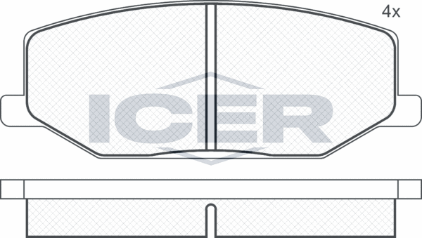 Тормозные колодки Icer передние для Suzuki Samurai 1988-2004. Артикул 180468