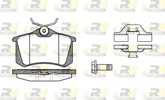 Тормозные колодки RoadHouse задние для Audi A4 II (B6) 2000-2004. Артикул 2263.03