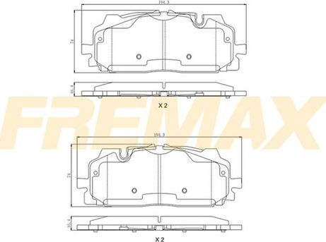 Тормозные колодки Fremax для Audi A7 II (4K) 2017-2026. Артикул FBP-1396