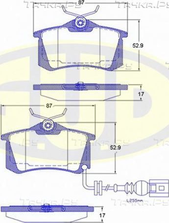 Тормозные колодки G.U.D.. Артикул GBP026341