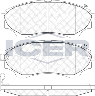 Тормозные колодки Icer. Артикул 181822