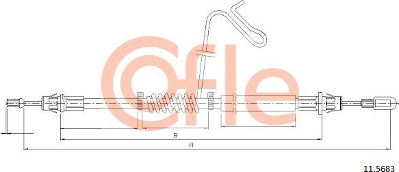 Трос ручника (тросик ручного тормоза) Cofle. Артикул 11.5683