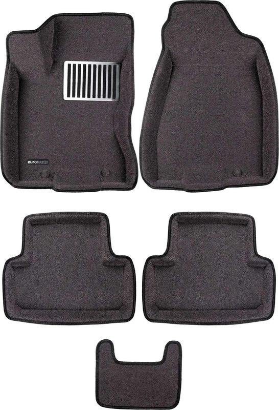 Коврики текстильные Euromat 3D Lux для салона Nissan X-Trail T31 2007-2014 СЕРЫЕ. Артикул EM3D-003721G