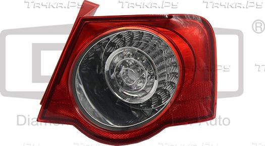 Фонарь задний DPA правый для Volkswagen Passat B6 2005-2011. Артикул 89450209402