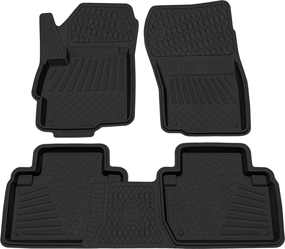Коврики Rezkon резиновые для салона Mitsubishi Outlander III 2012-2026. Артикул 1024015100