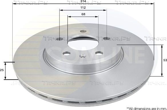 Тормозной диск Comline COATED. Артикул ADC1476V