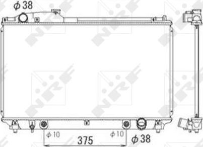 Радиатор охлаждения двигателя NRF (алюминий) для Lexus LS III 2000-2006. Артикул 53584