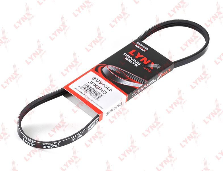 Приводной ремень поликлиновой LYNXauto. Артикул 3PK0763