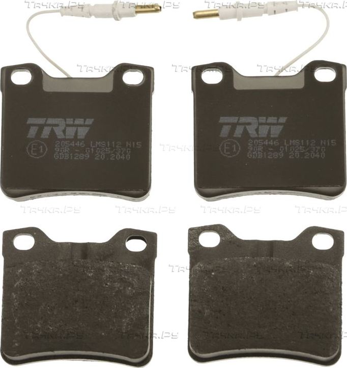Тормозные колодки TRW COTEC. Артикул GDB1289