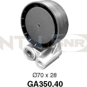 Натяжной ролик (натяжитель) приводного поликлинового ремня NTN / SNR. Артикул GA350.40
