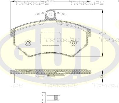 Тормозные колодки G.U.D.. Артикул GBP880152