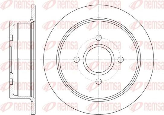 Тормозной диск Remsa задний для Ford Escort V 1990-2001. Артикул 6250.00