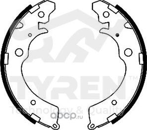 Колодки тормозные барабанные (Tyren). Артикул TYR1411821