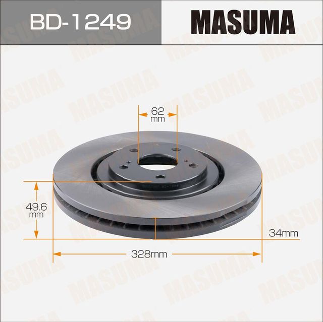 Диск тормозной MASUMA front RX350 08-15 Masuma. Артикул BD1249