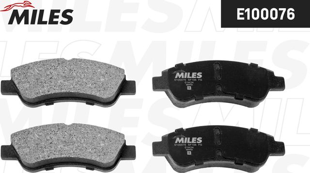 Тормозные колодки Miles (Semi-Metallic). Артикул E100076