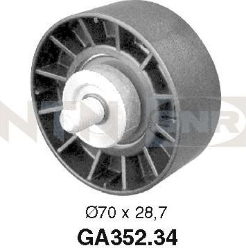 Направляющий (ведущий) ролик приводного поликлинового ремня NTN / SNR. Артикул GA352.34