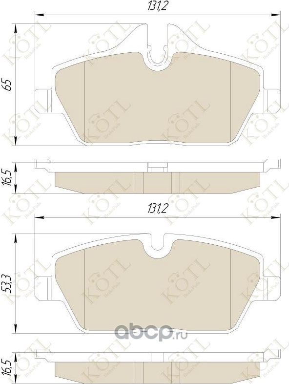 Колодки тормозные дисковые передние к-т BMW E81/E87/MINI COOPER 04- (Kotl) Kotl. Артикул 1611kt