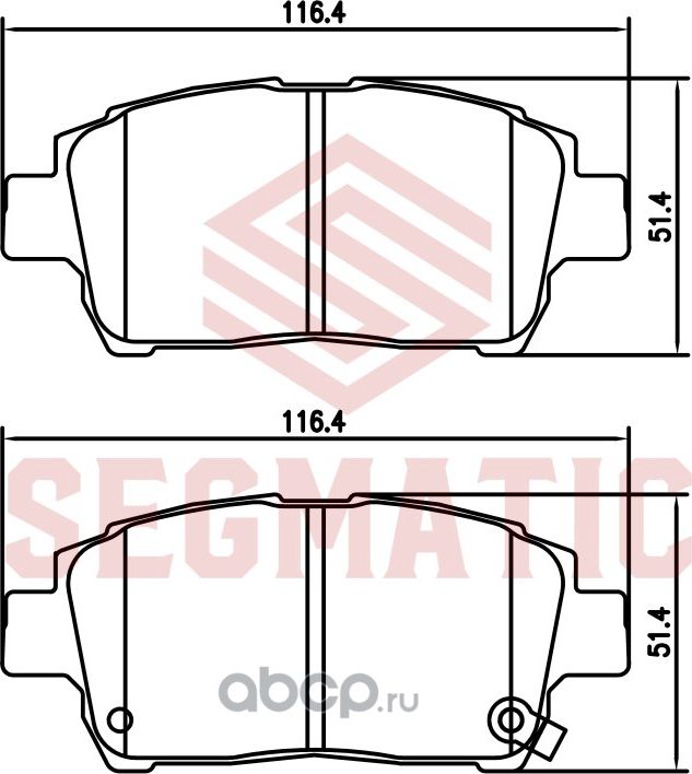 Колодка торм диск пер (Segmatic). Артикул SGBP2682