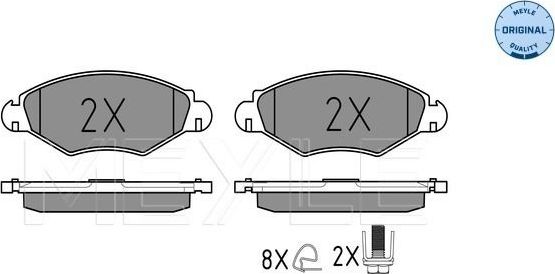 Тормозные колодки Meyle Original. Артикул 025 235 9718