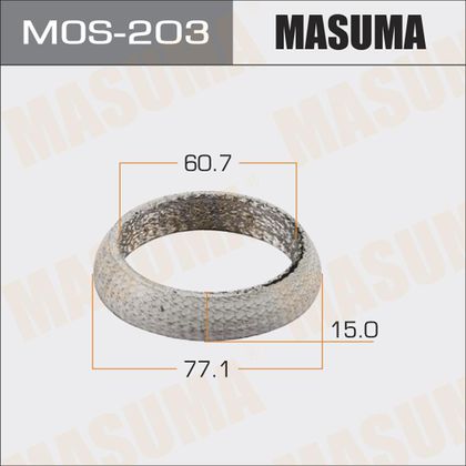 Прокладка глушителя Masuma для Toyota Land Cruiser Prado 150 2009-2024. Артикул MOS-203