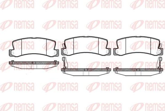 Тормозные колодки Remsa задние для Geo Storm 1989-1993. Артикул 0214.22