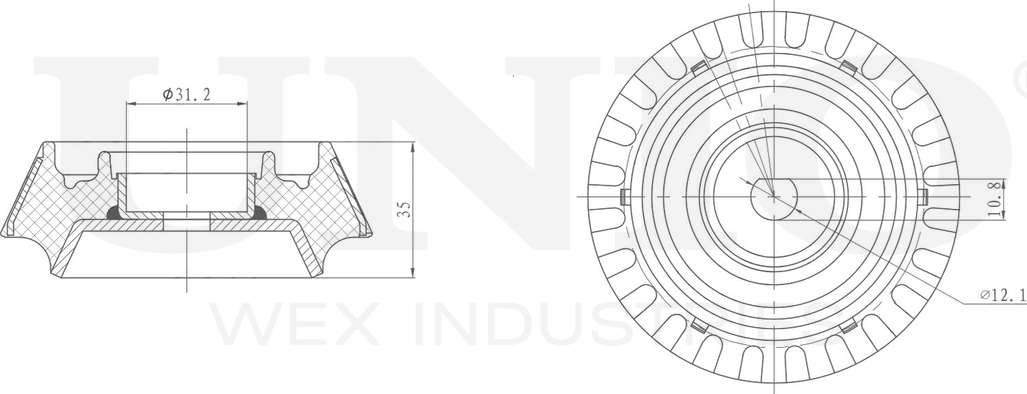 Опора амортизационной стойки (Unio). Артикул RMP-13094