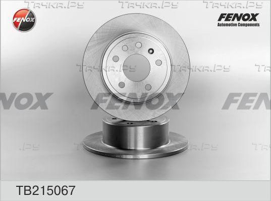 Тормозной диск Fenox задний для Opel Senator B 1987-1993. Артикул TB215067