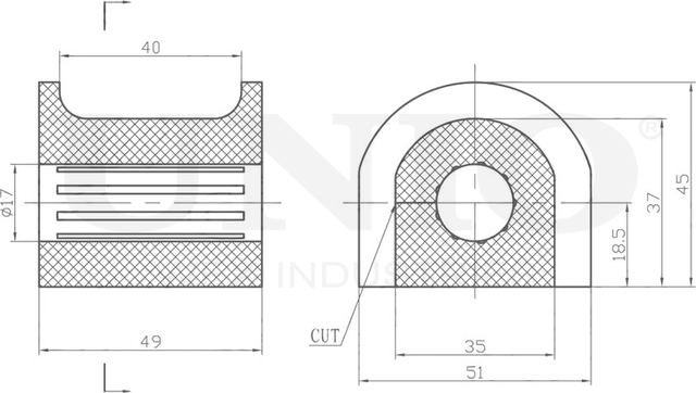 Втулка стабилизатора (Unio). Артикул RMP-10094