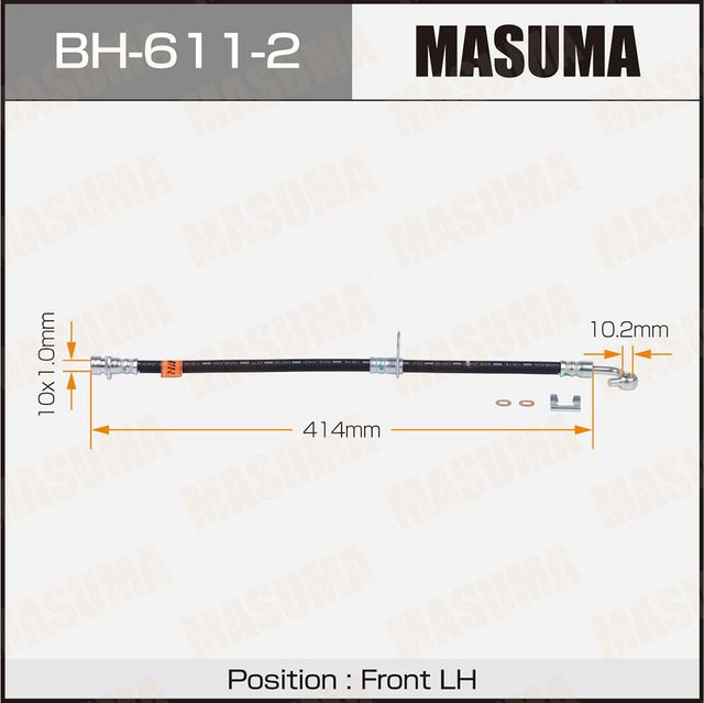 Тормозной шланг Masuma передний левый для Honda CR-V III 2006-2012. Артикул BH-611-2