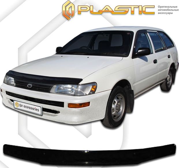 Дефлектор СА Пластик для капота (Classic черный) Toyota Corolla Е100, 103 универсал 1991-2001. Артикул 2010010111380