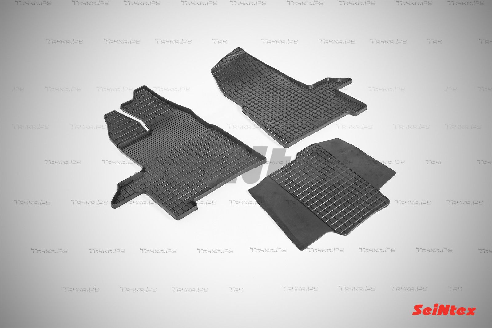 Коврики резиновые Seintex с узором сетка для салона Ford Transit VI 2014-2026. Артикул 85983