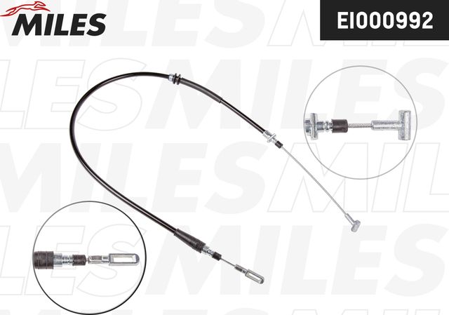Трос ручника (тросик ручного тормоза) Miles задний правый/левый для IVECO Daily IV 2006-2011. Артикул EI000992