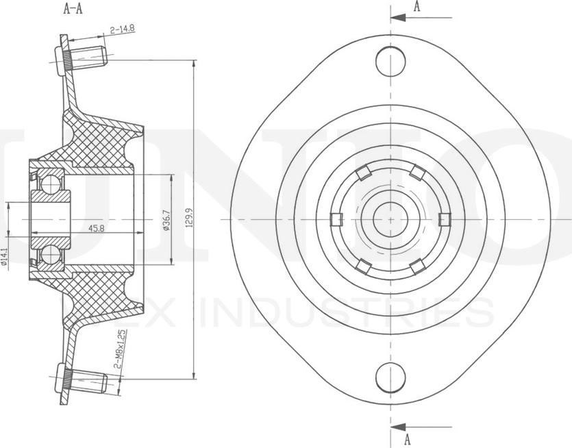 Опора амортизационной стойки (Unio). Артикул RMP-13011