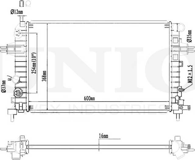 Радиатор двигателя (Unio). Артикул RAD-10027
