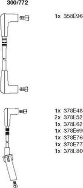 Высоковольтные провода (провода зажигания) (комплект) Bremi. Артикул 300/772