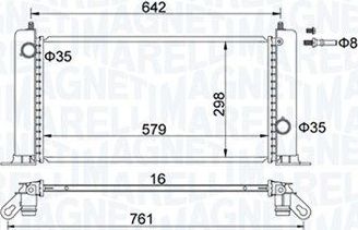 Радиатор охлаждения двигателя Magneti Marelli. Артикул 350213194500