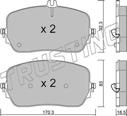 Тормозные колодки Trusting. Артикул 1272.0