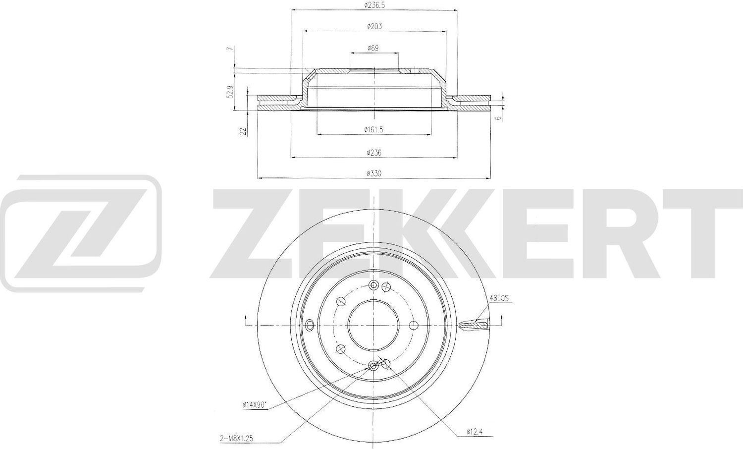 Тормозной диск Zekkert. Артикул BS-6846