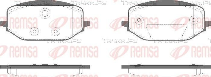 Тормозные колодки Remsa передние для Opel Combo E 2018-2026. Артикул 1988.00