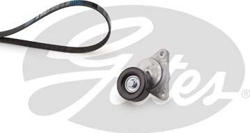 Приводной ремень поликлиновой с роликами (комплект) Gates Micro-V® Kit UNIQUE FIT для Chevrolet Cruze I 2009-2015. Артикул K016PK1873XS