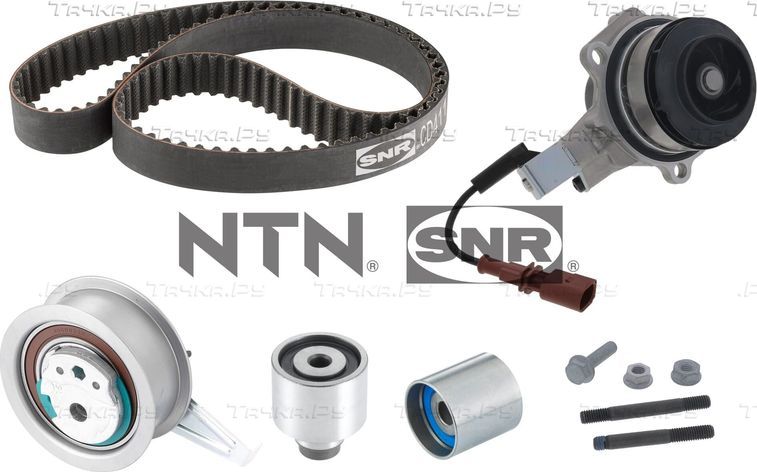 Помпа (водяной насос) с комплектом ремня ГРМ NTN / SNR для SEAT Toledo IV 2015-2019. Артикул KDP457.790S